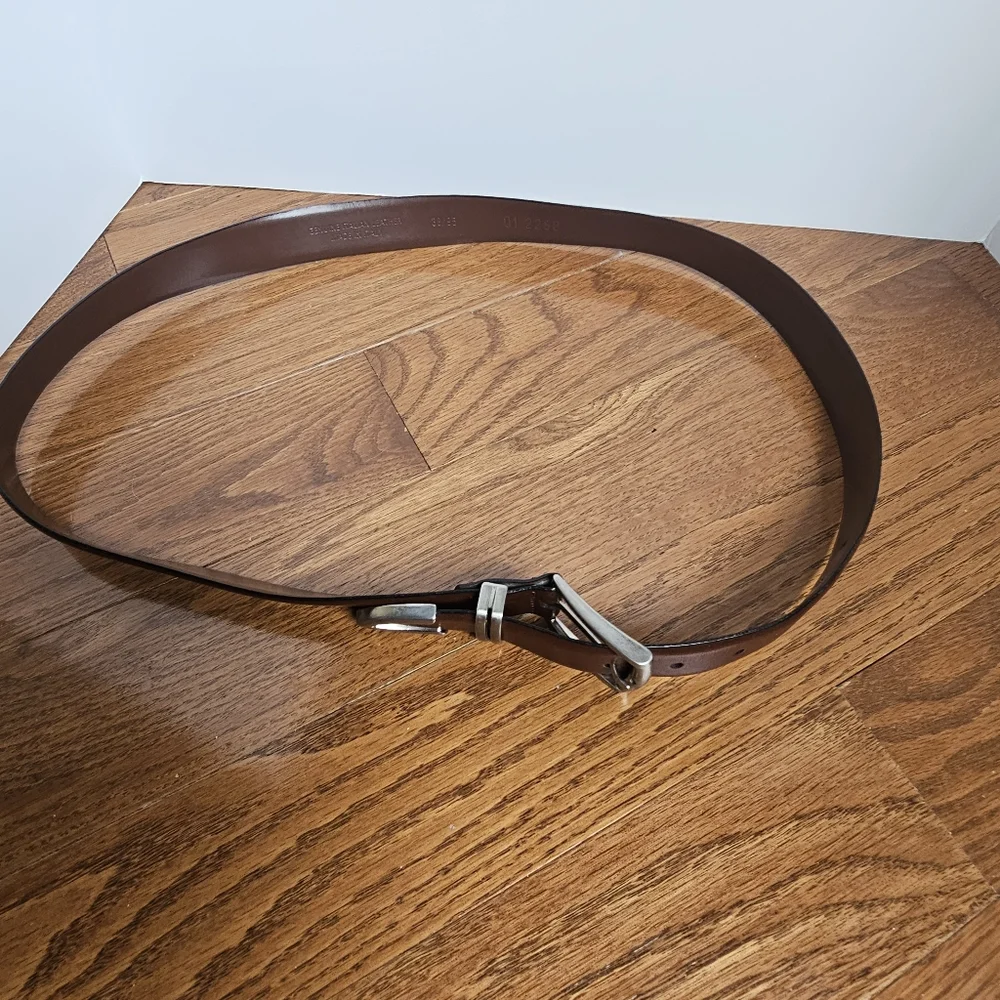 Italian Leather Eurometal Brown Belt 38 Business Casual Eurometal See Descr. **